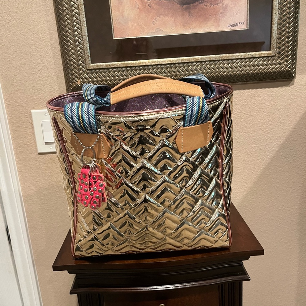 Consuela gold bag